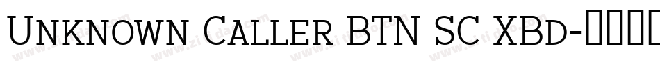 Unknown Caller BTN SC XBd字体转换
